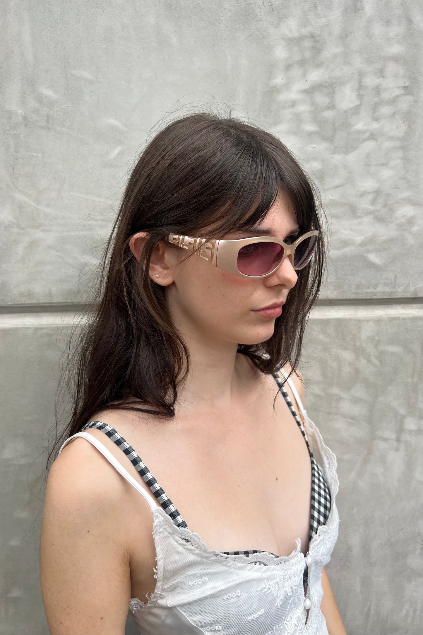 Vintage Dusty Pink Zucca Arms Sunglasses