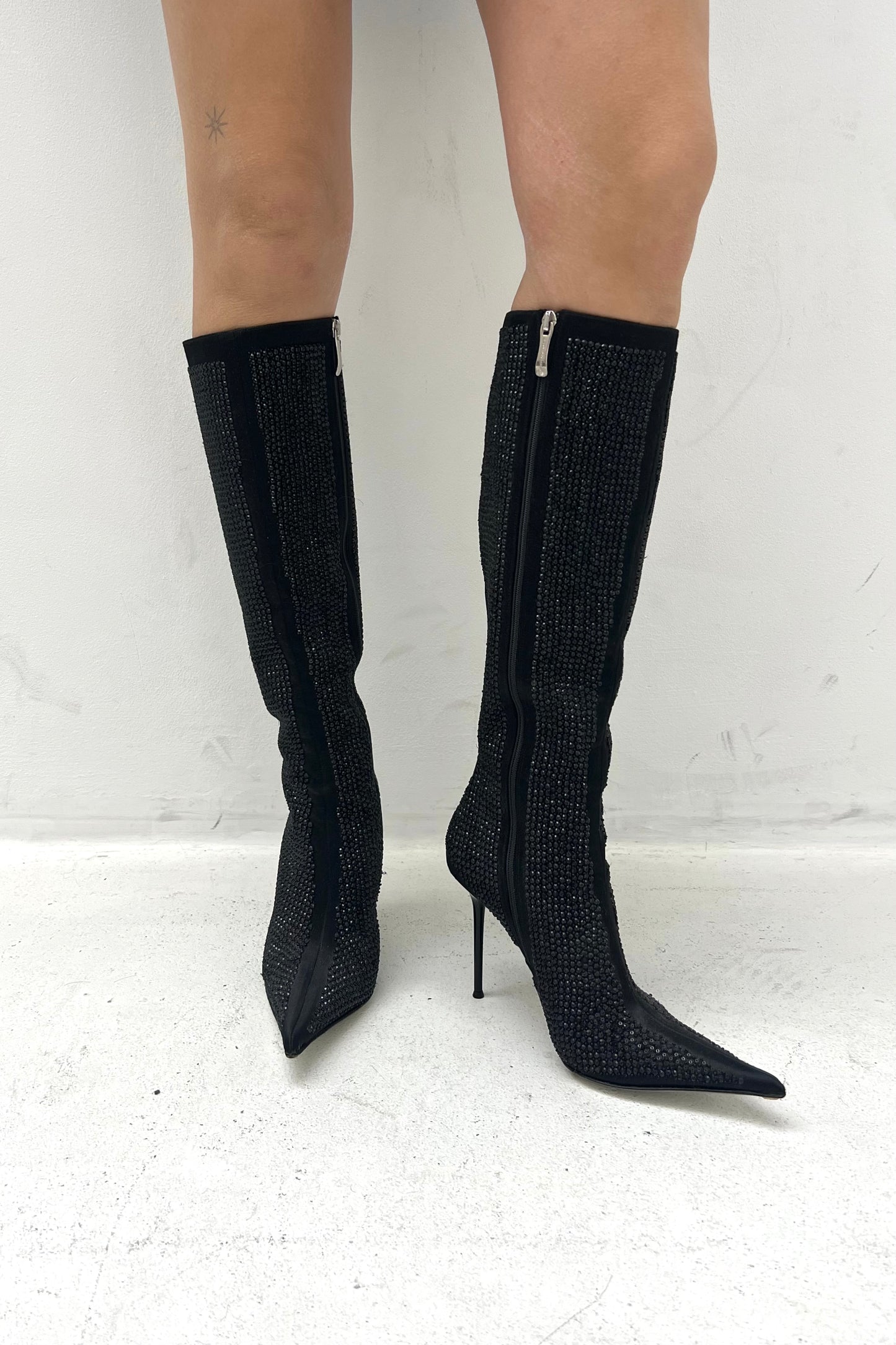 Vintage All Over Strass Boots 37