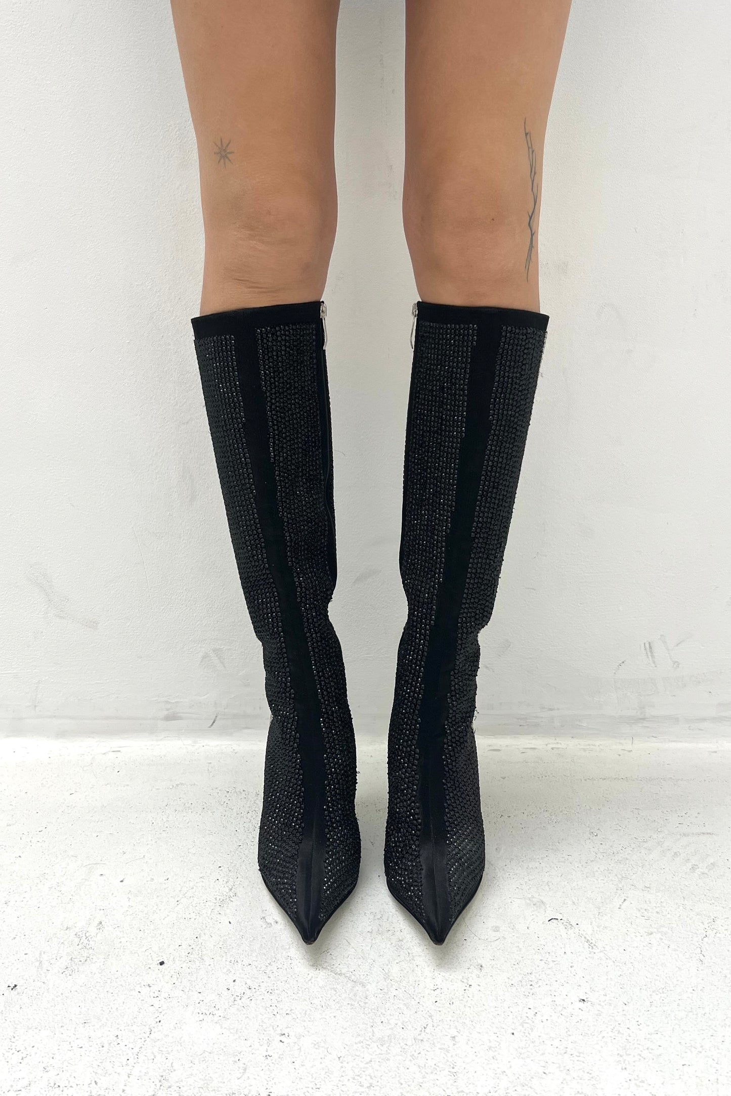 Vintage All Over Strass Boots 37