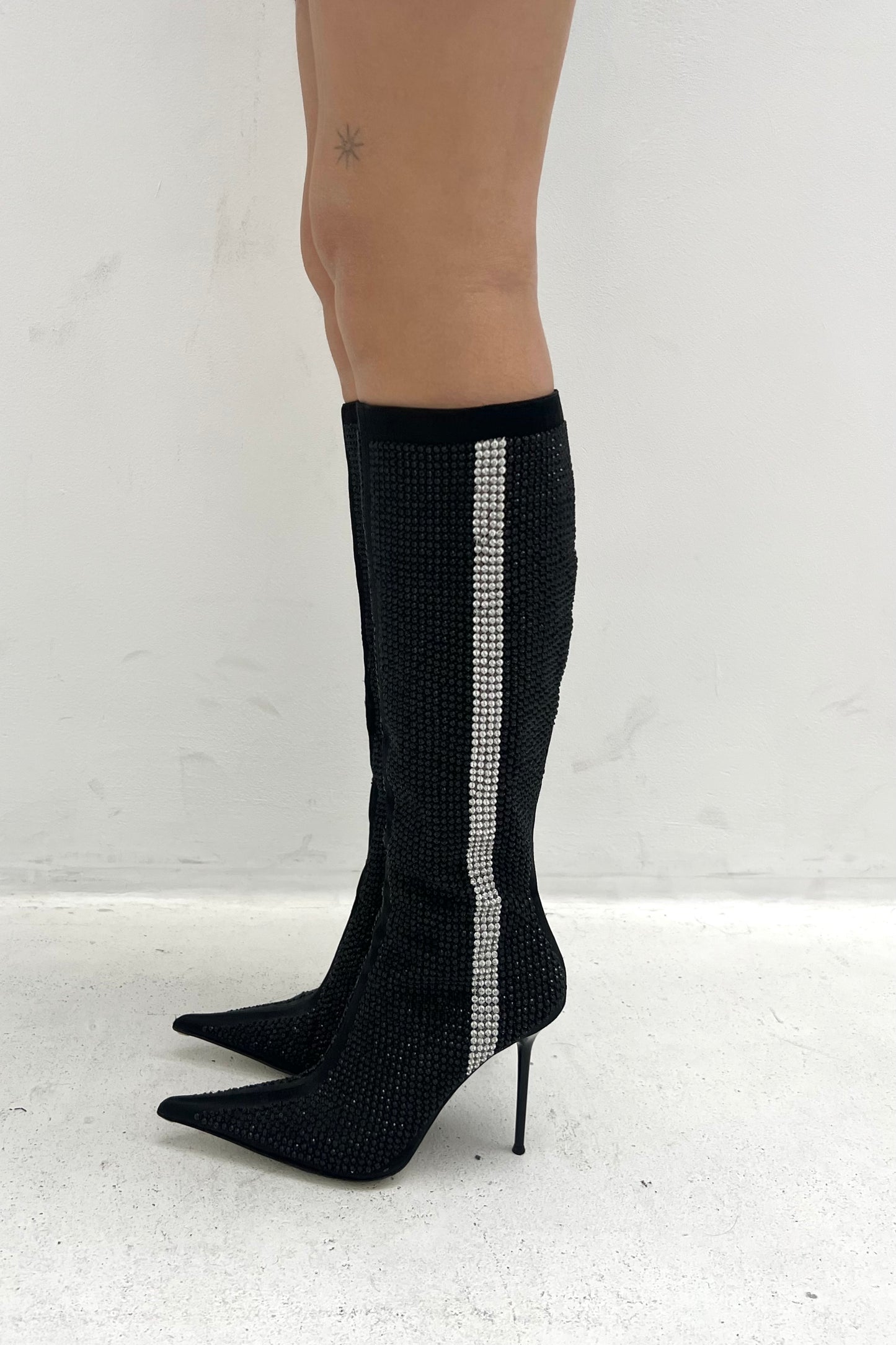 Vintage All Over Strass Boots 37