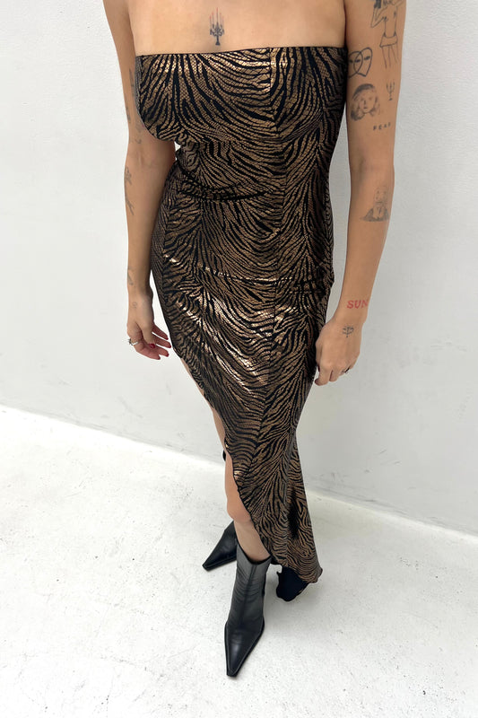 Vintage Broze Tiger Dress -