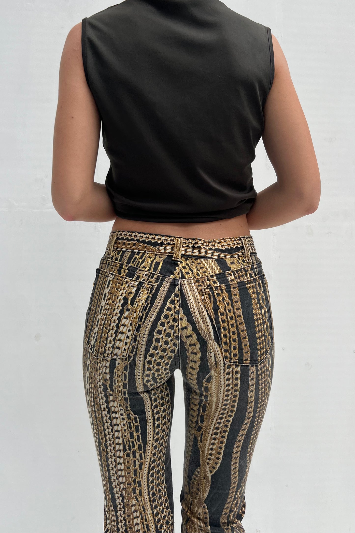 Vintage Black Chain Pants