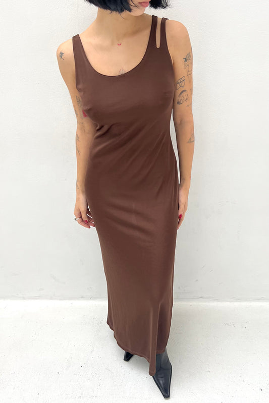 Vintage Extreme Chocolate Maxi Dress
