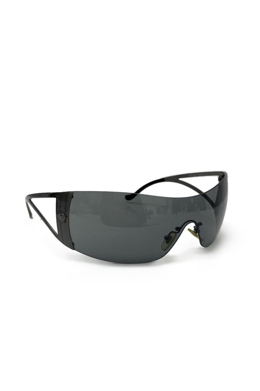 Vintage Dark Grey Mask Sunglasses