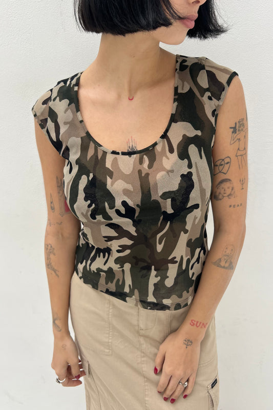 Vintage Max Camo Mesh Tee