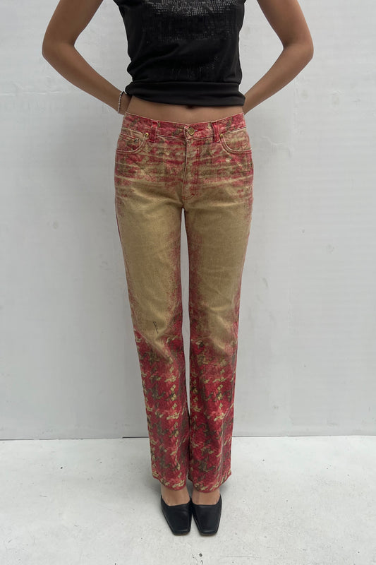 Vintage Knit Print Pants