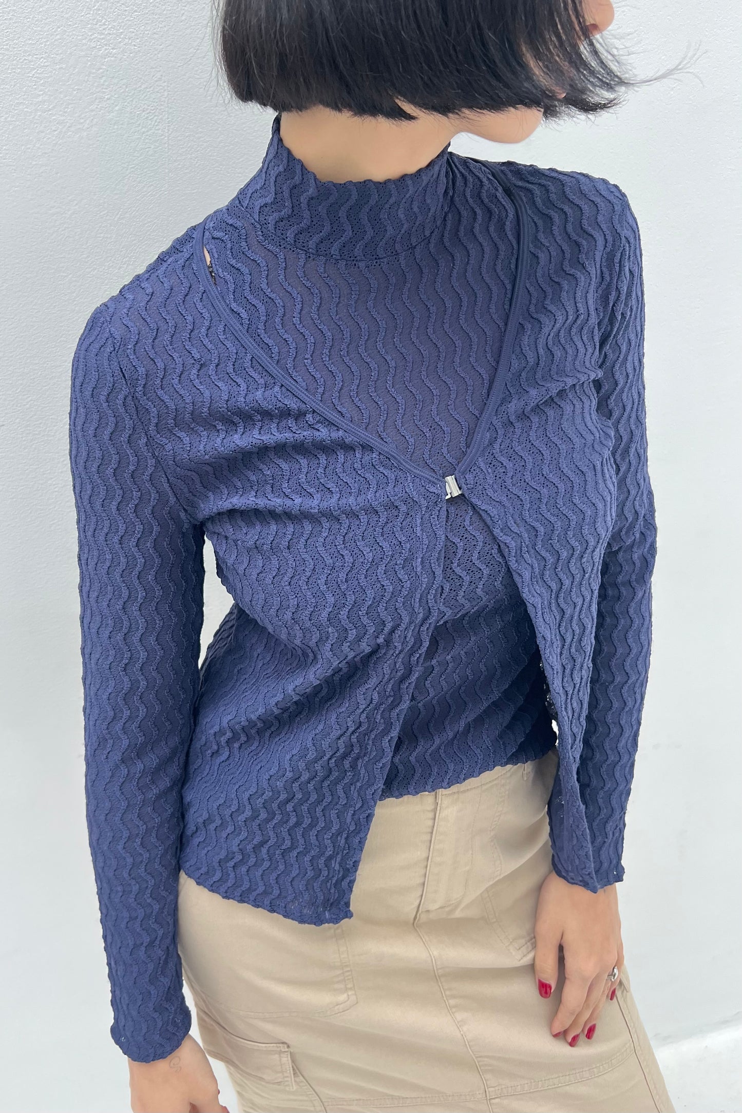 Vintage Blue Knitted Cardigan