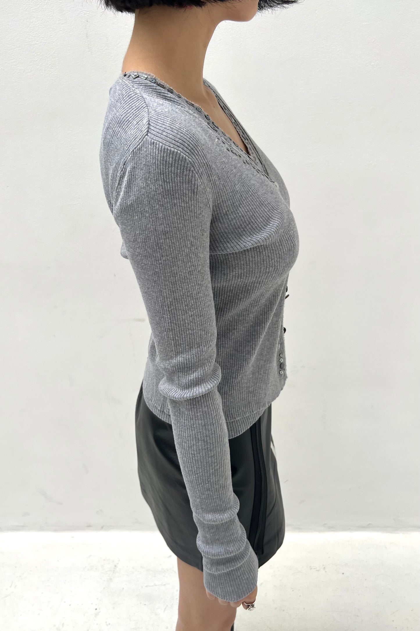 Vintage Grey Beaded Twin Set