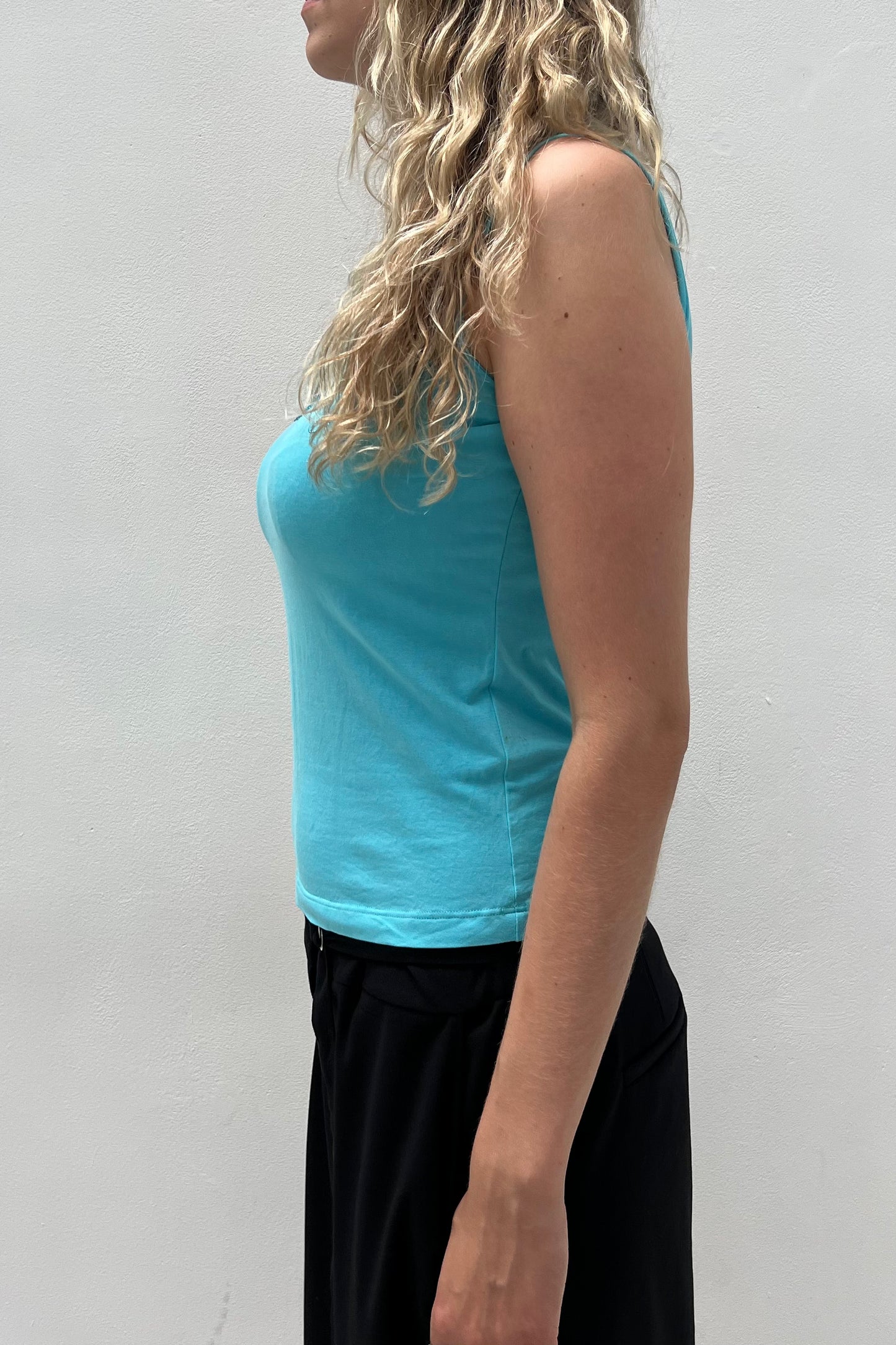 Vintage Turquoise Strass Spell Out Top