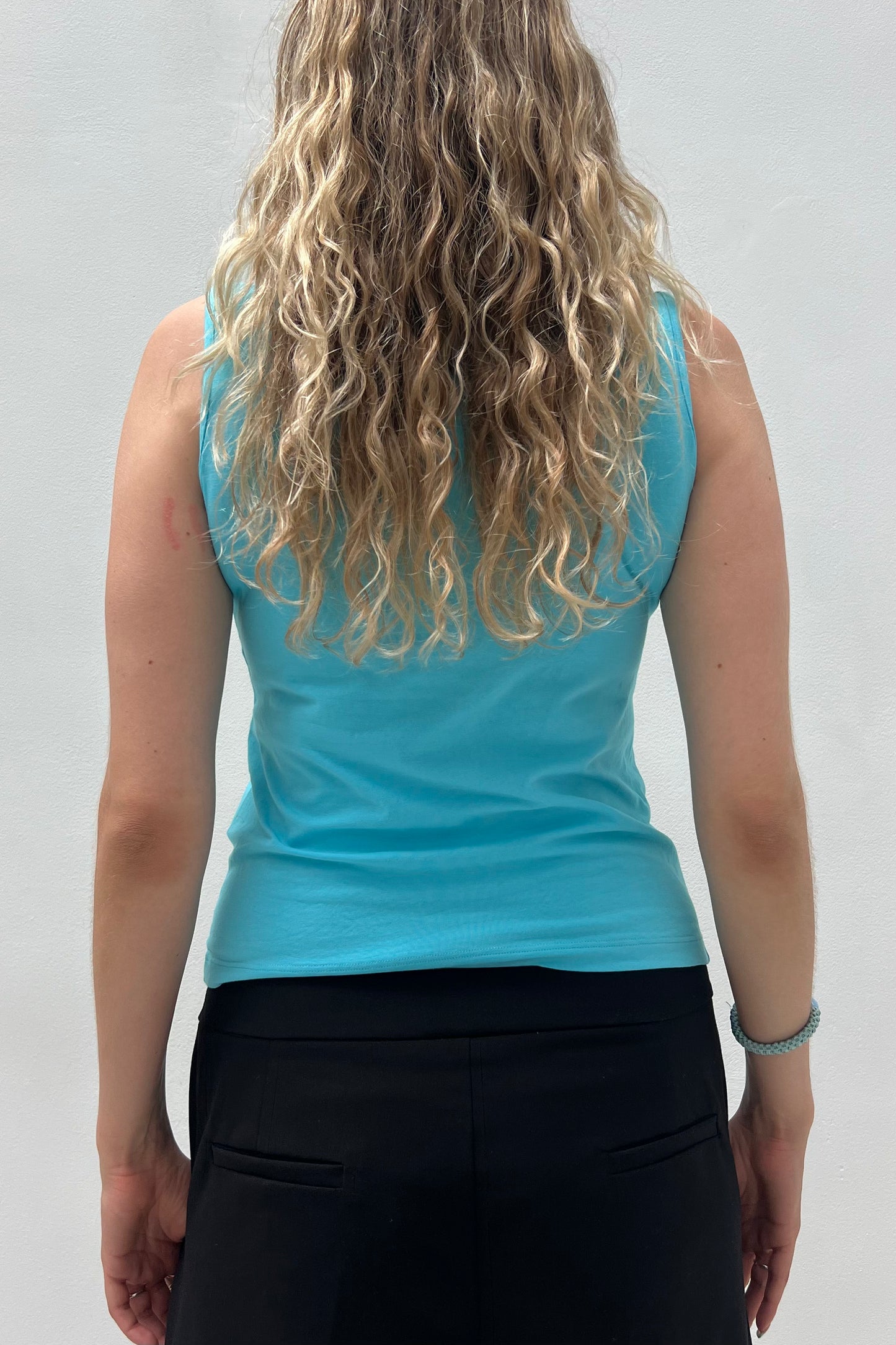 Vintage Turquoise Strass Spell Out Top