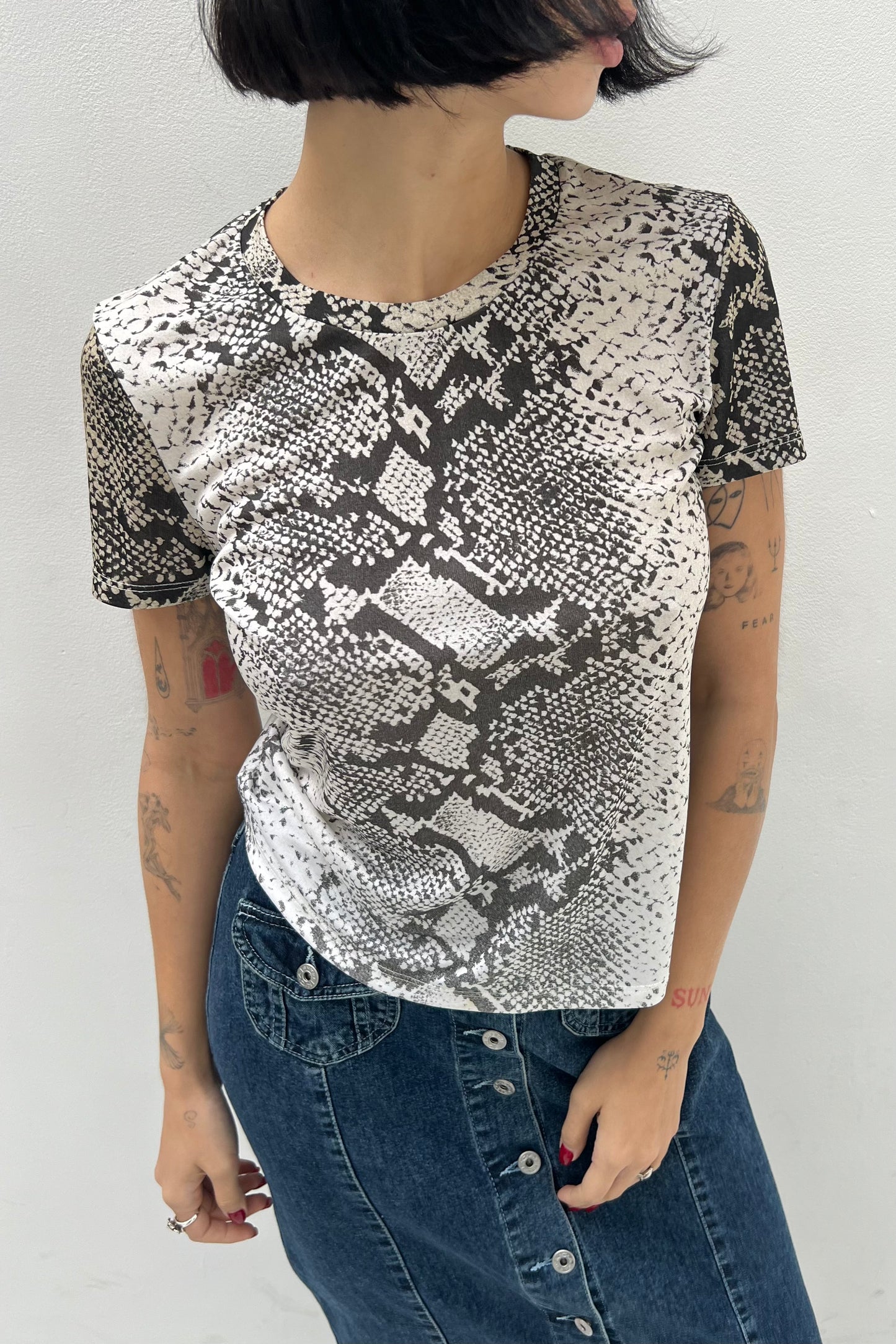 Vintage Snake Print Tee