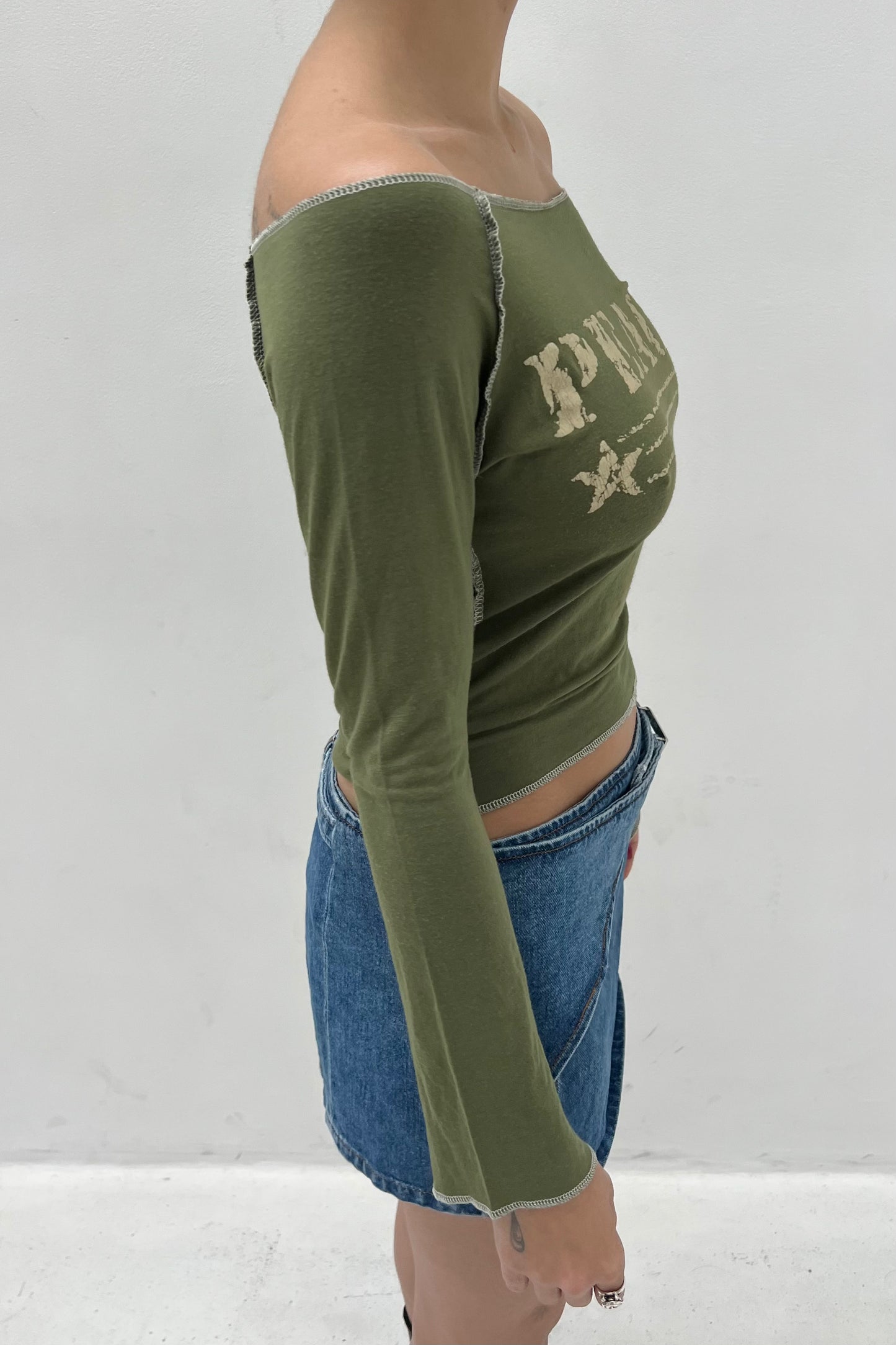 Vintage Olive Green Peace Longsleeve
