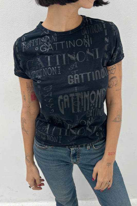 Vintage Black Spell Out Tee