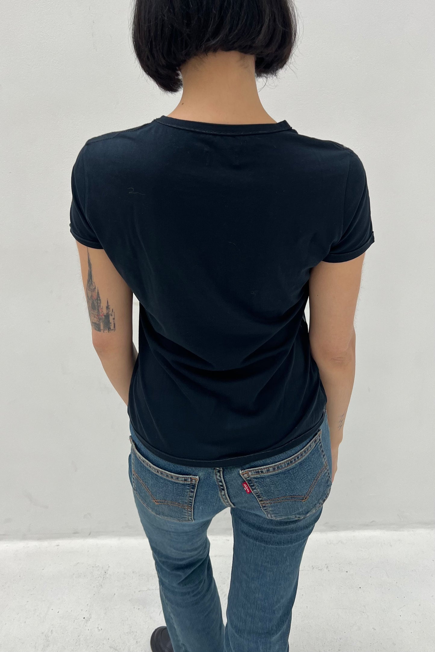 Vintage Black Spell Out Tee