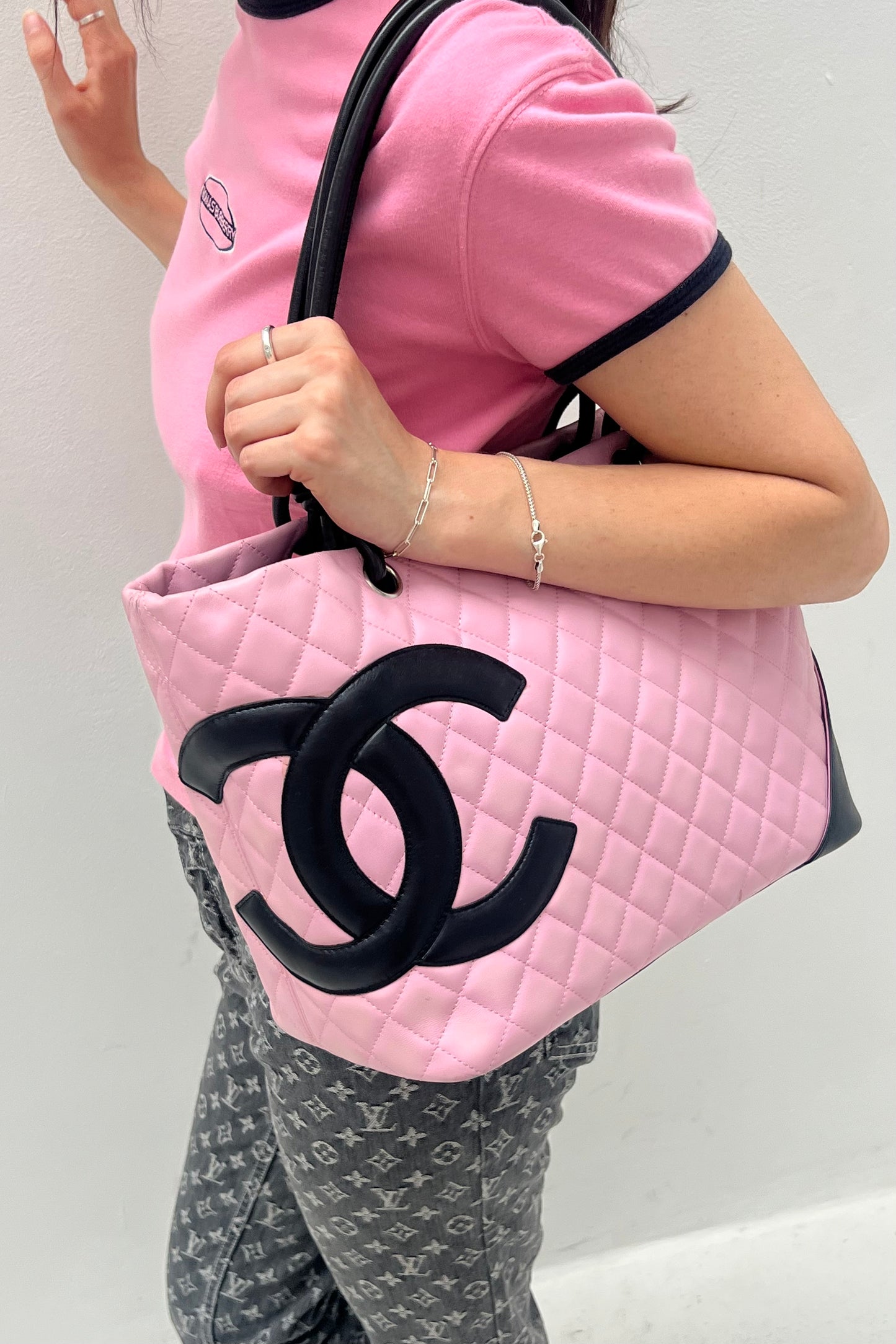Vintage Pink Cambon Tote Bag
