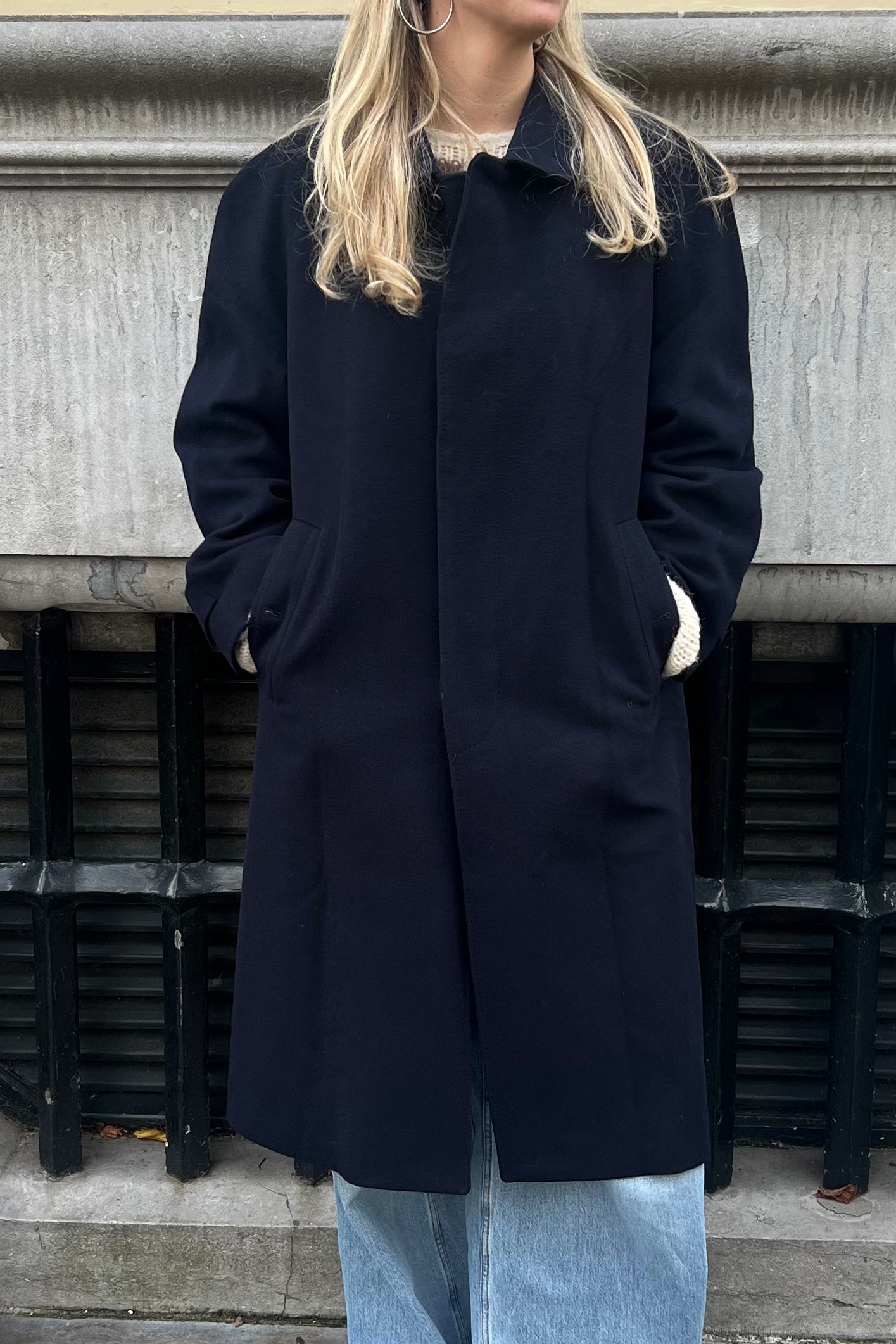 Vintage Navy Woolen Coat