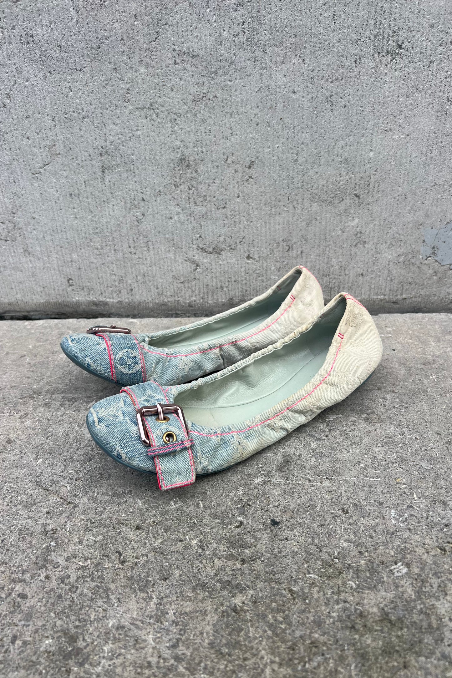Vintage Denim Balerines 38