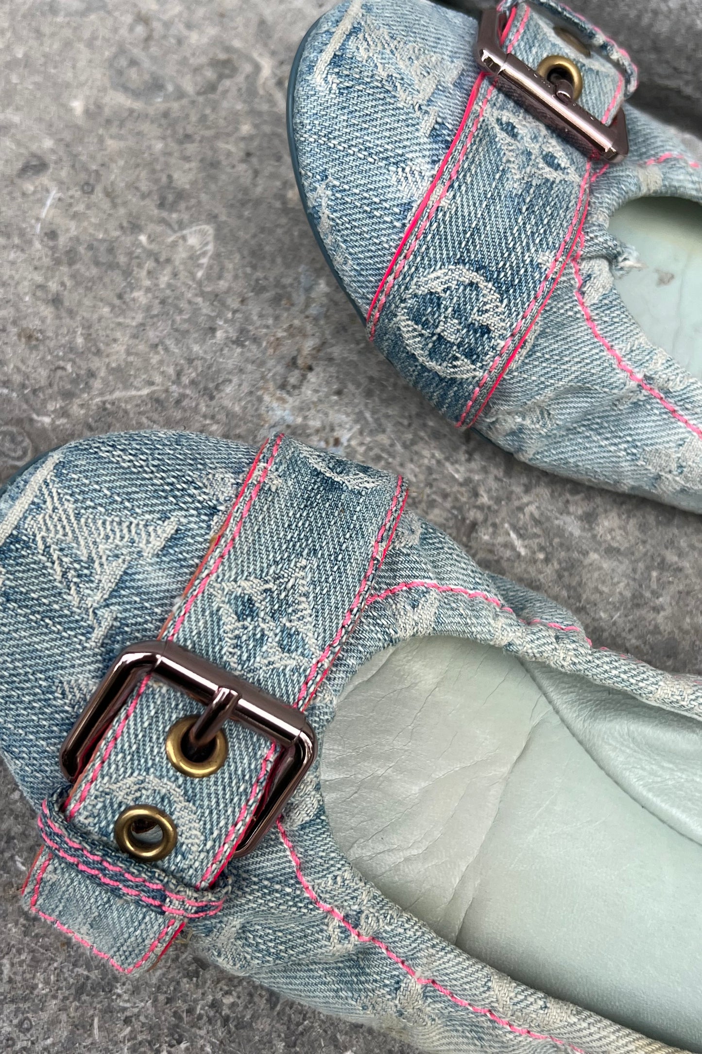 Vintage Denim Balerines 38