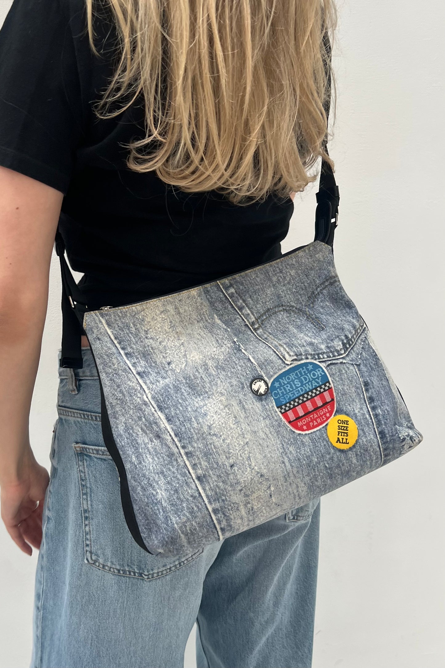 Vintage Speedway Denim Crossbody Bag