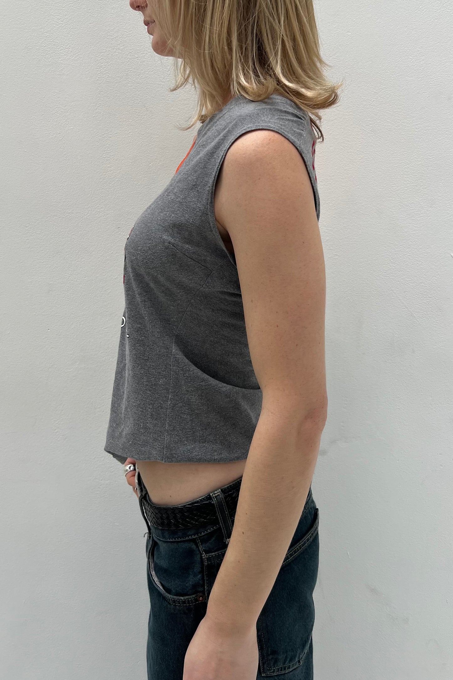 Vintage Grey Basketball Top