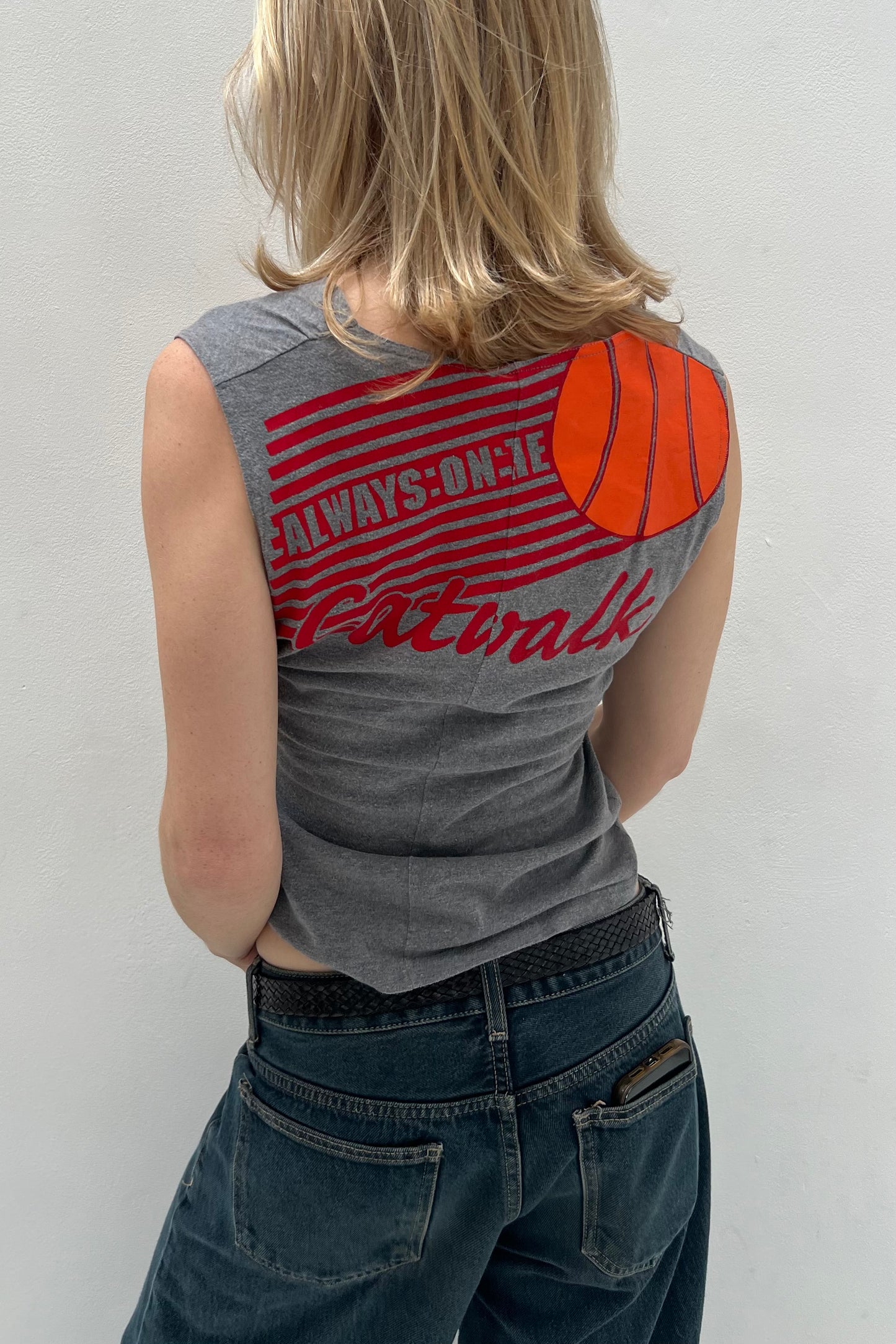Vintage Grey Basketball Top