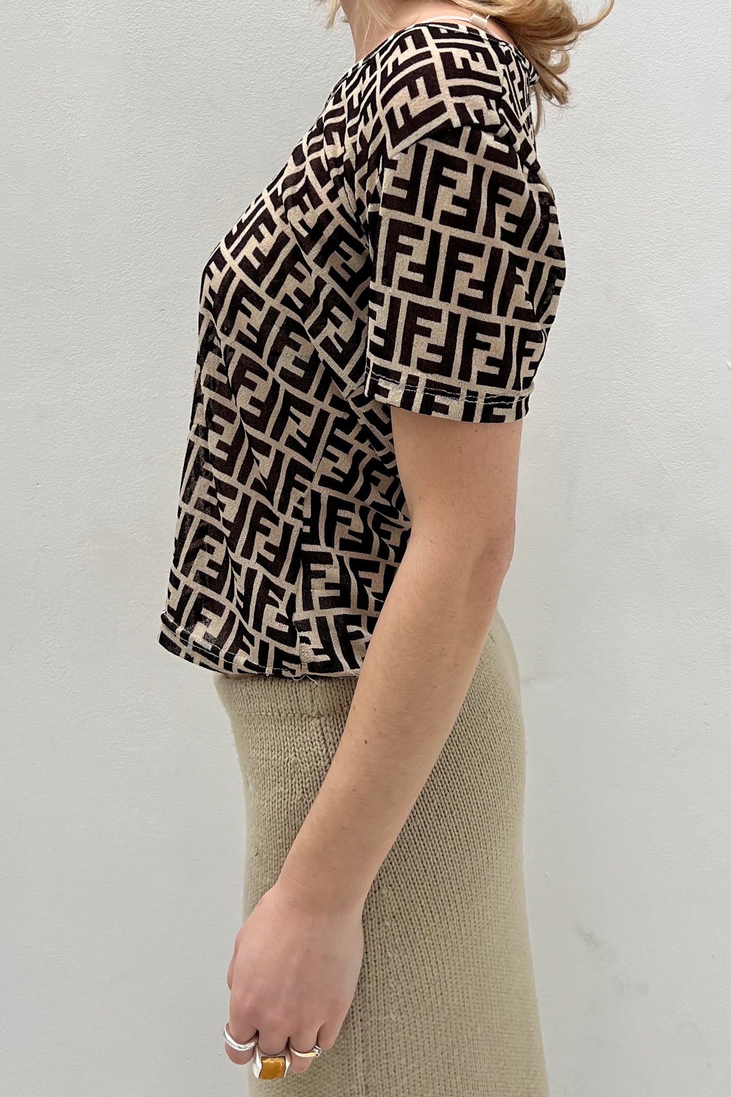 Vintage Brown & Cream Zucca Tee