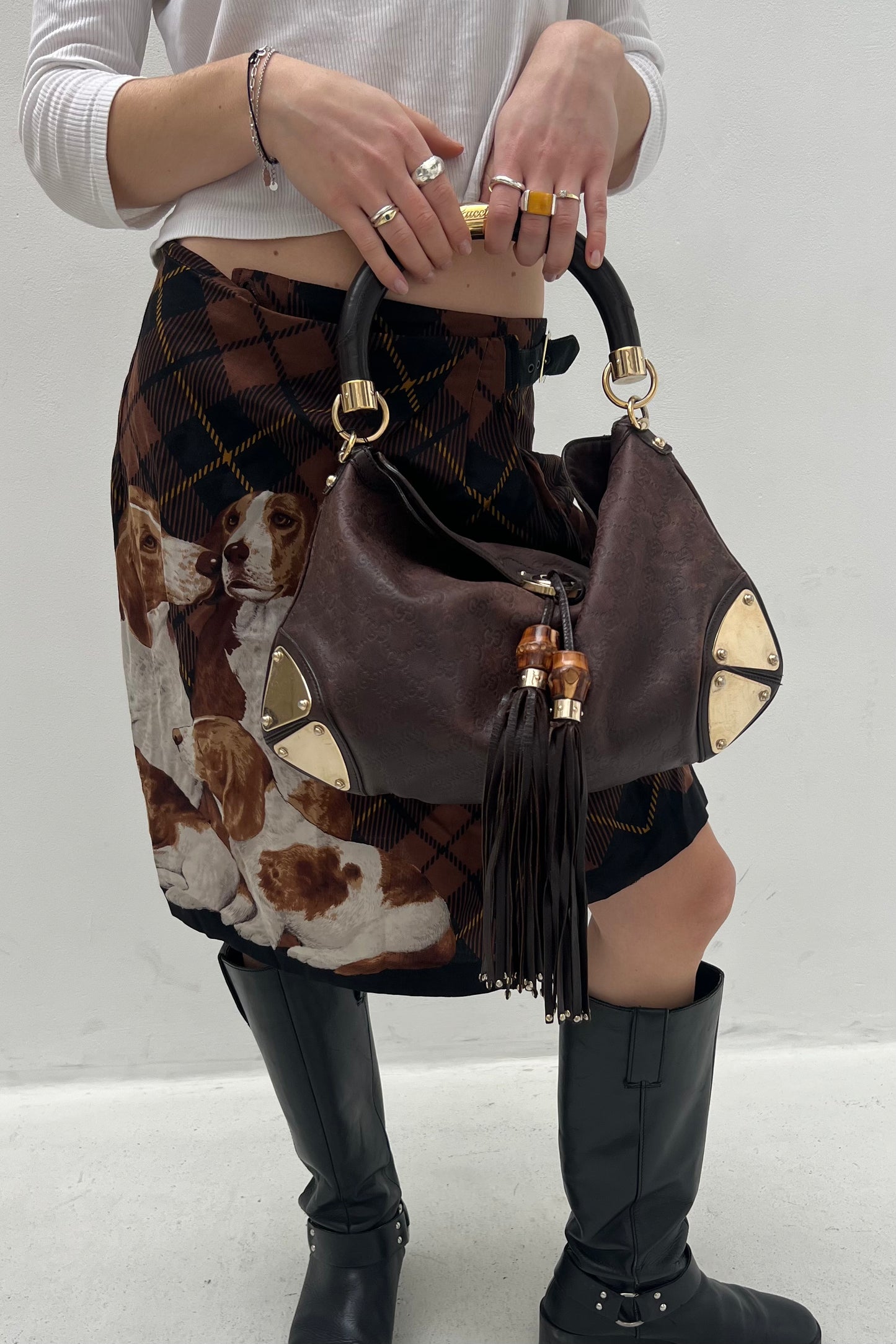 Vintage Chocolate Guccisima Indy Bag