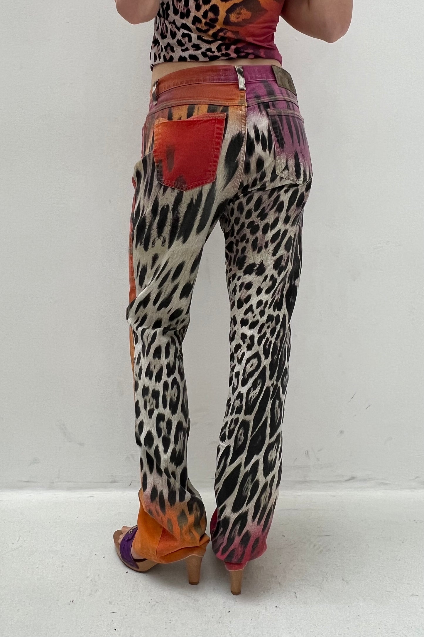 Vintage Orange & Pink Leo Pants
