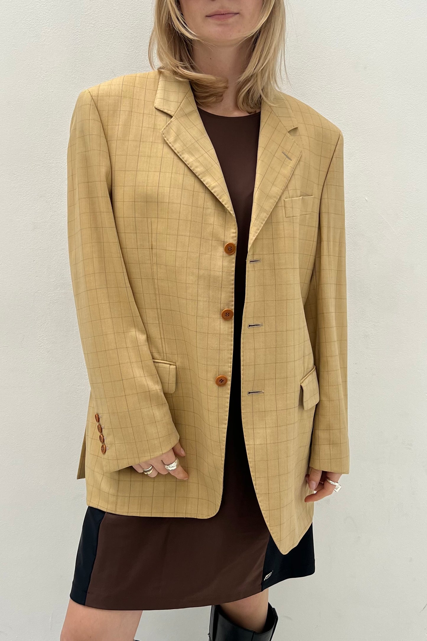 Vintage Checked Blazer