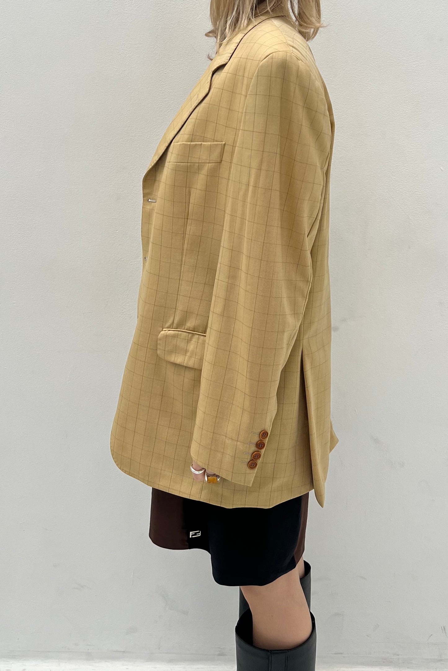 Vintage Checked Blazer