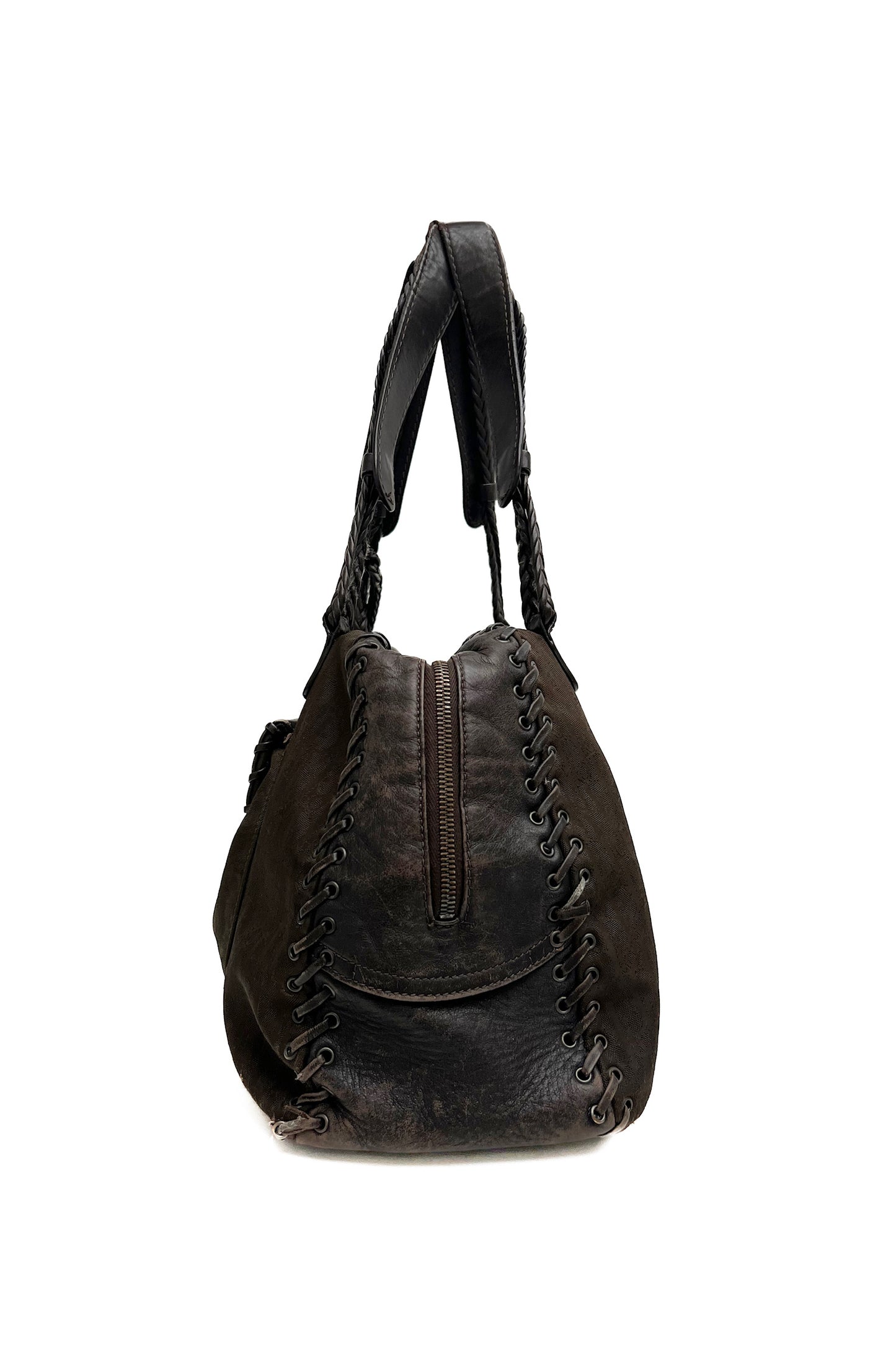 Vintage Chocolate Ethnic Braded Shoulder Bag