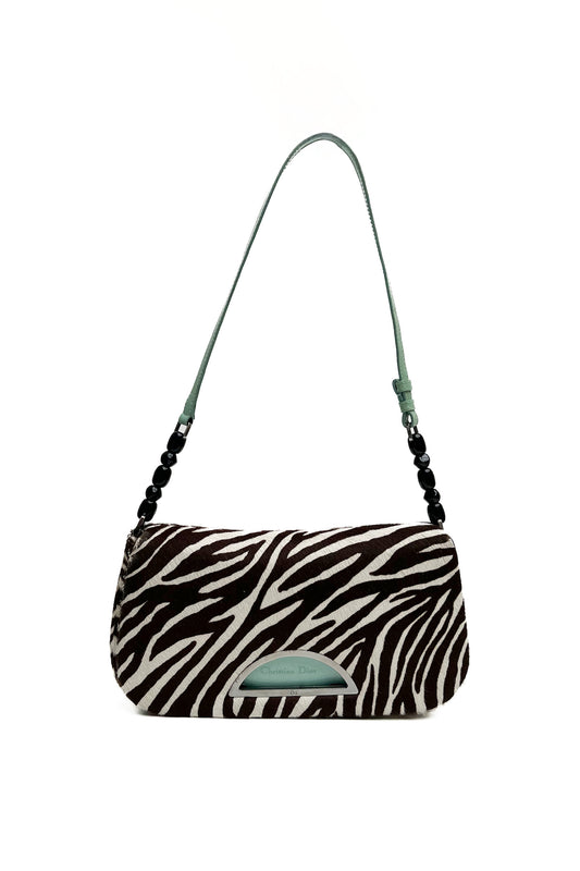 Vintage Zebra Calf Skin Malice Bag