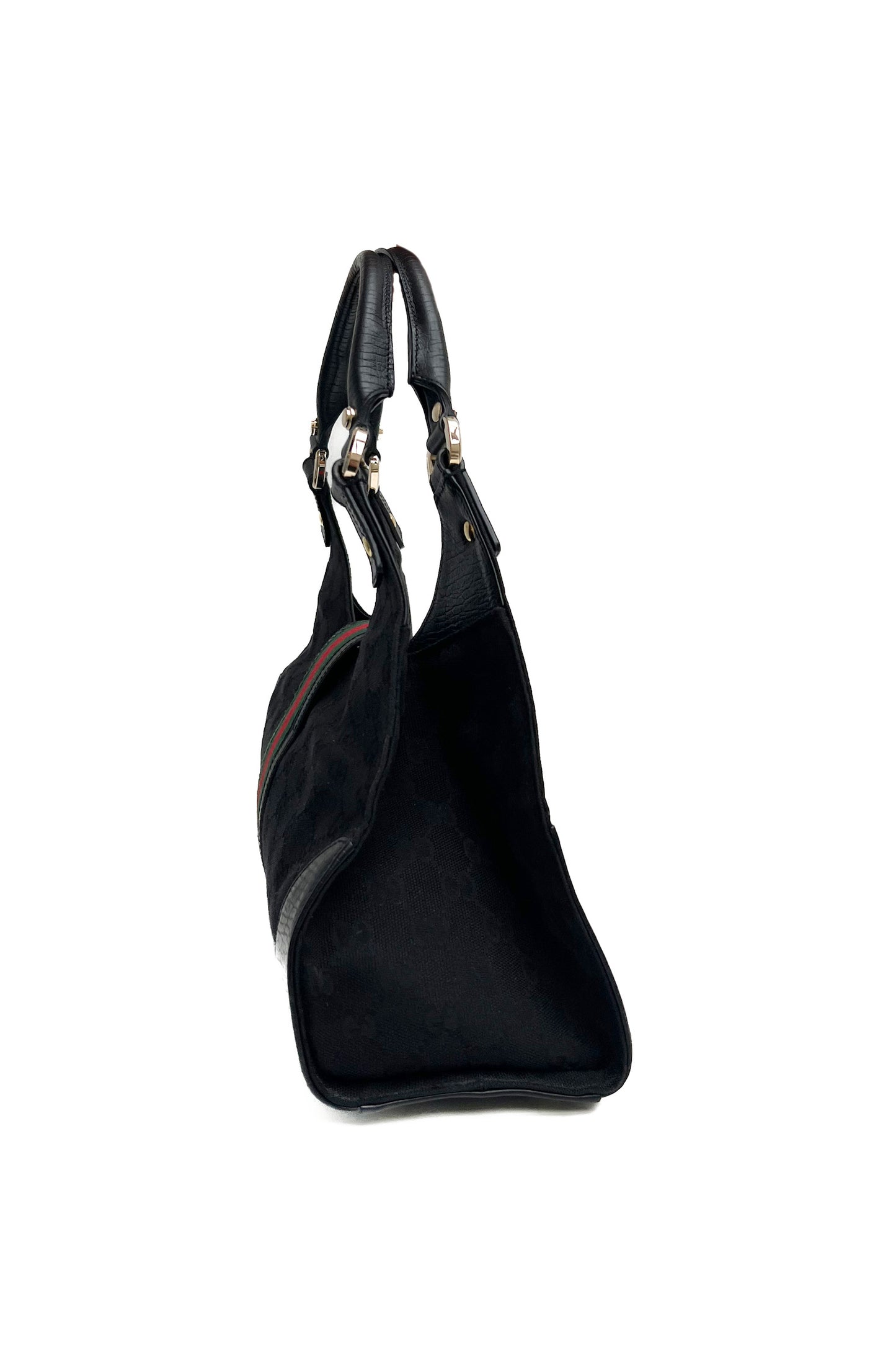 Vintage Black Monogram & Classic Detail Bardot Bag