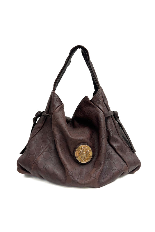 Vintage Chocolate Guccisima Hysteria Shoulder Bag