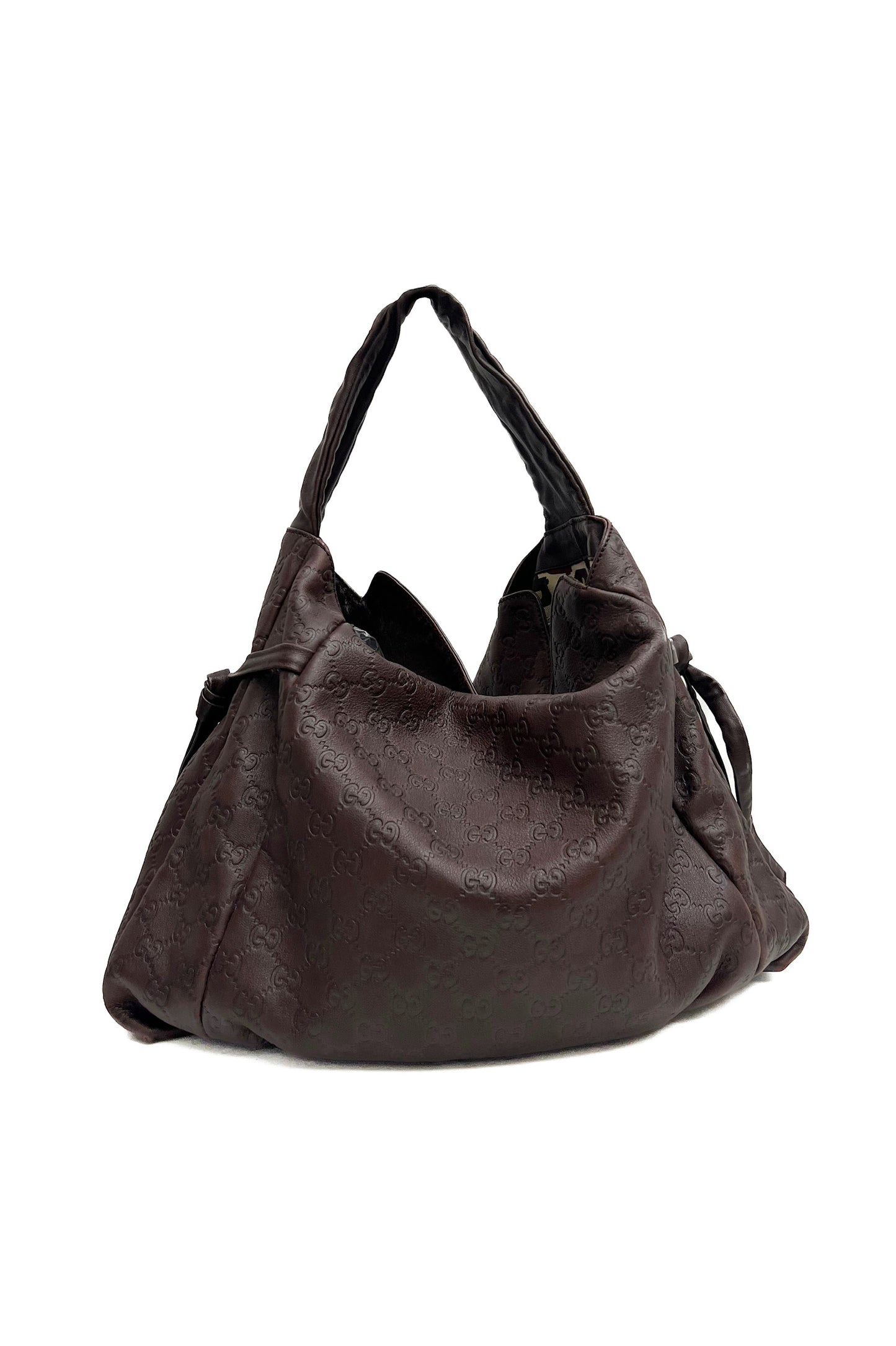 Vintage Chocolate Guccisima Hysteria Shoulder Bag