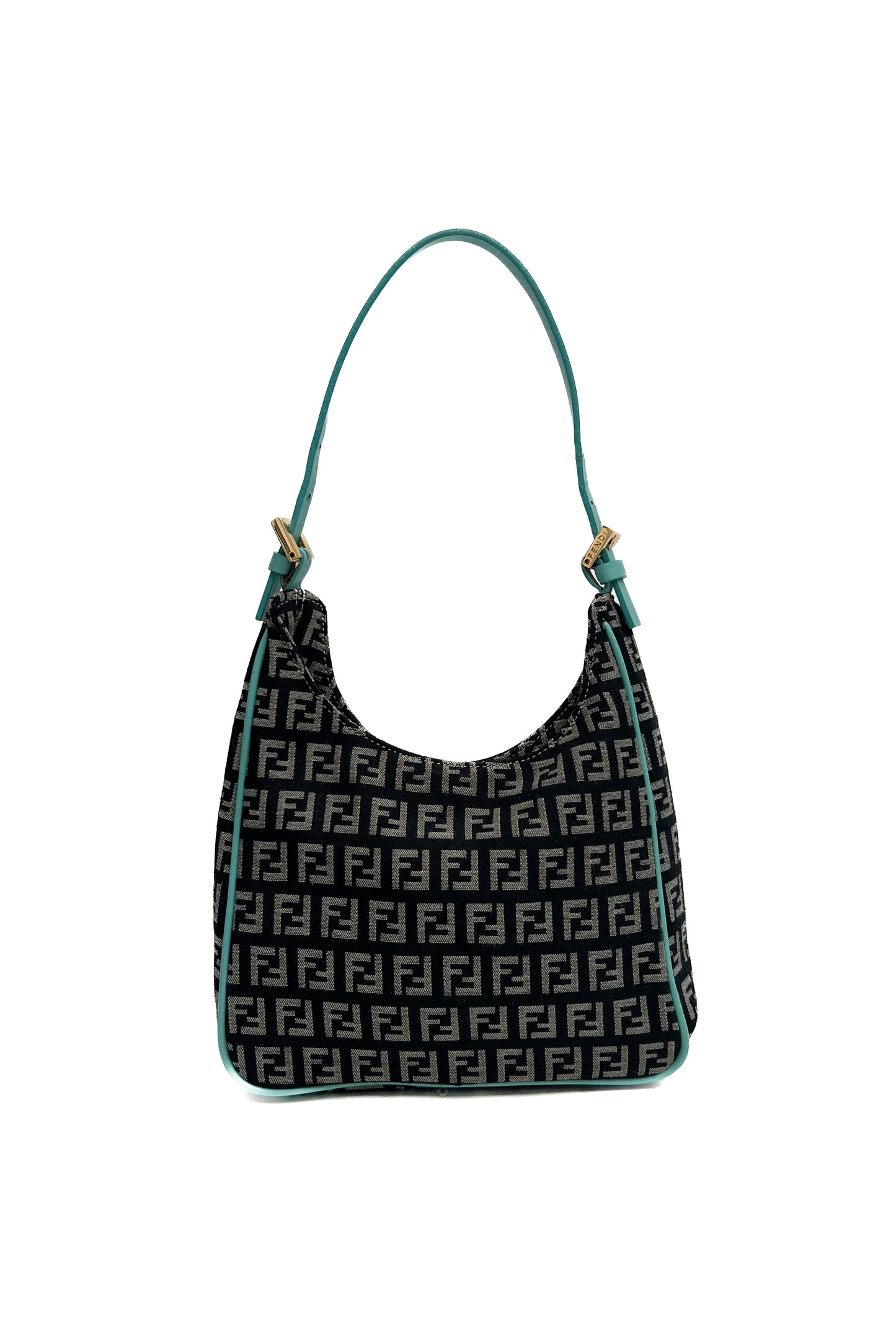 Vintage Zucchino Navy & Turquoise Shoulder Bag