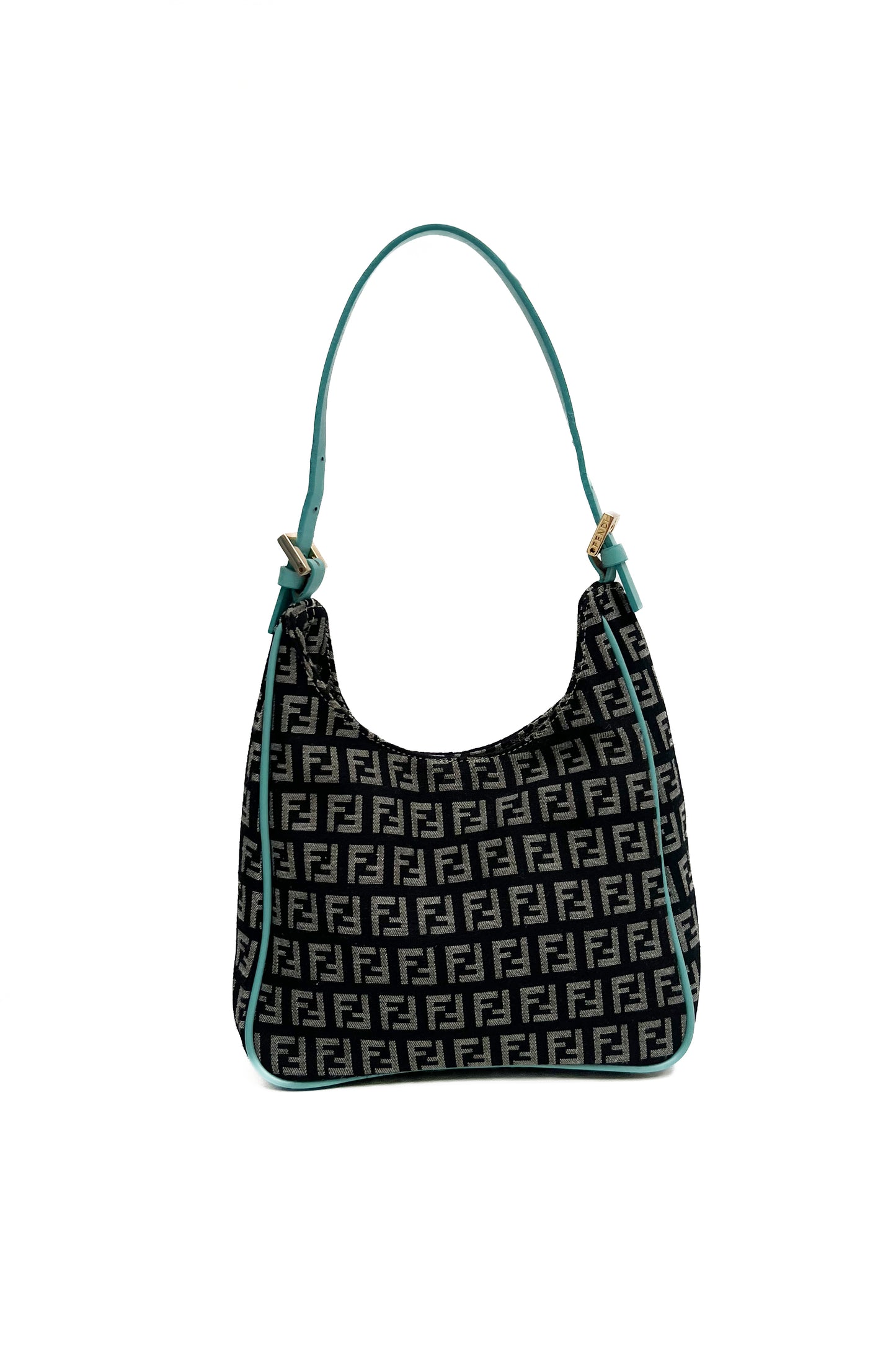 Vintage Zucchino Navy & Turquoise Shoulder Bag