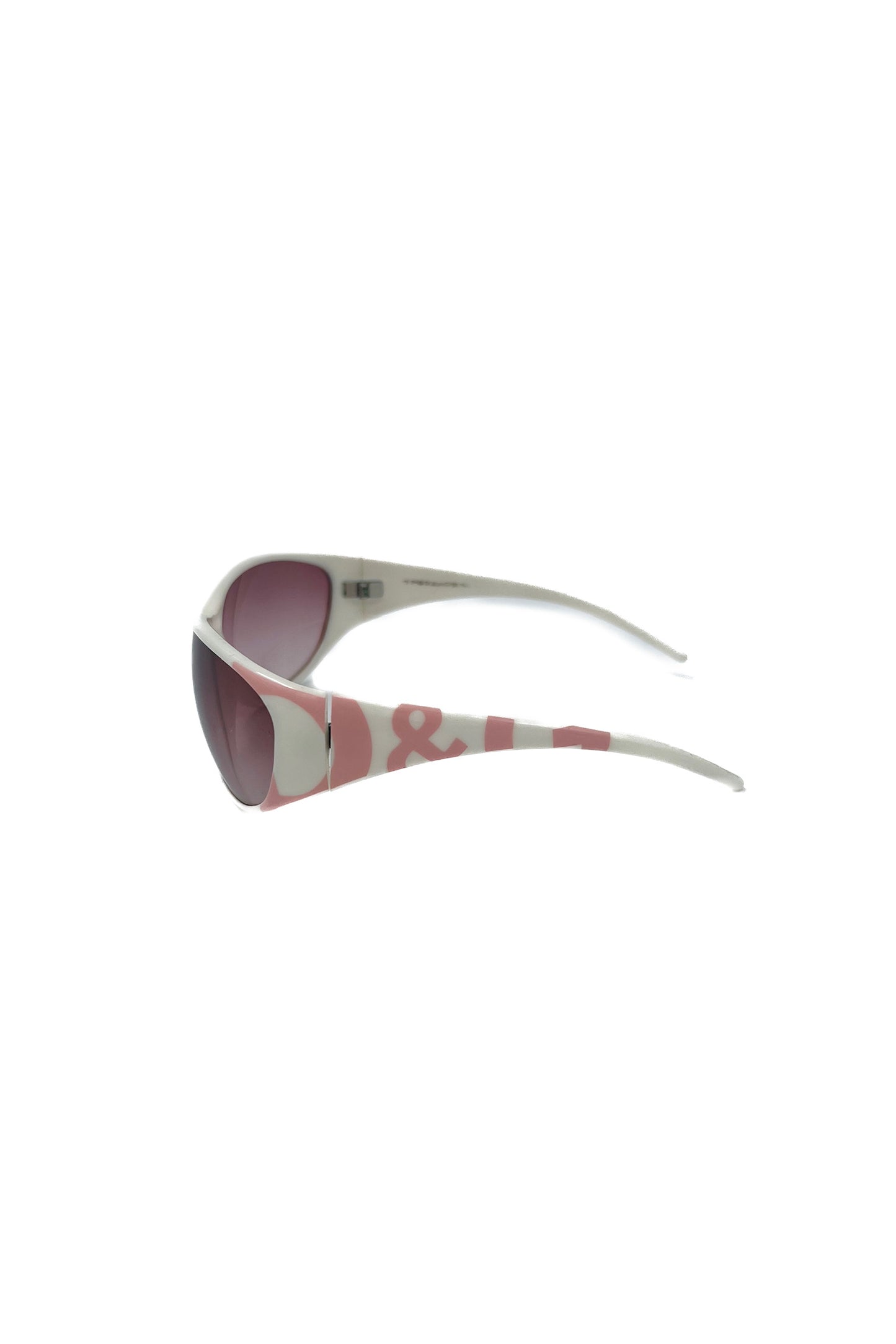 Vintage Pink & White Speedy Sunglasses