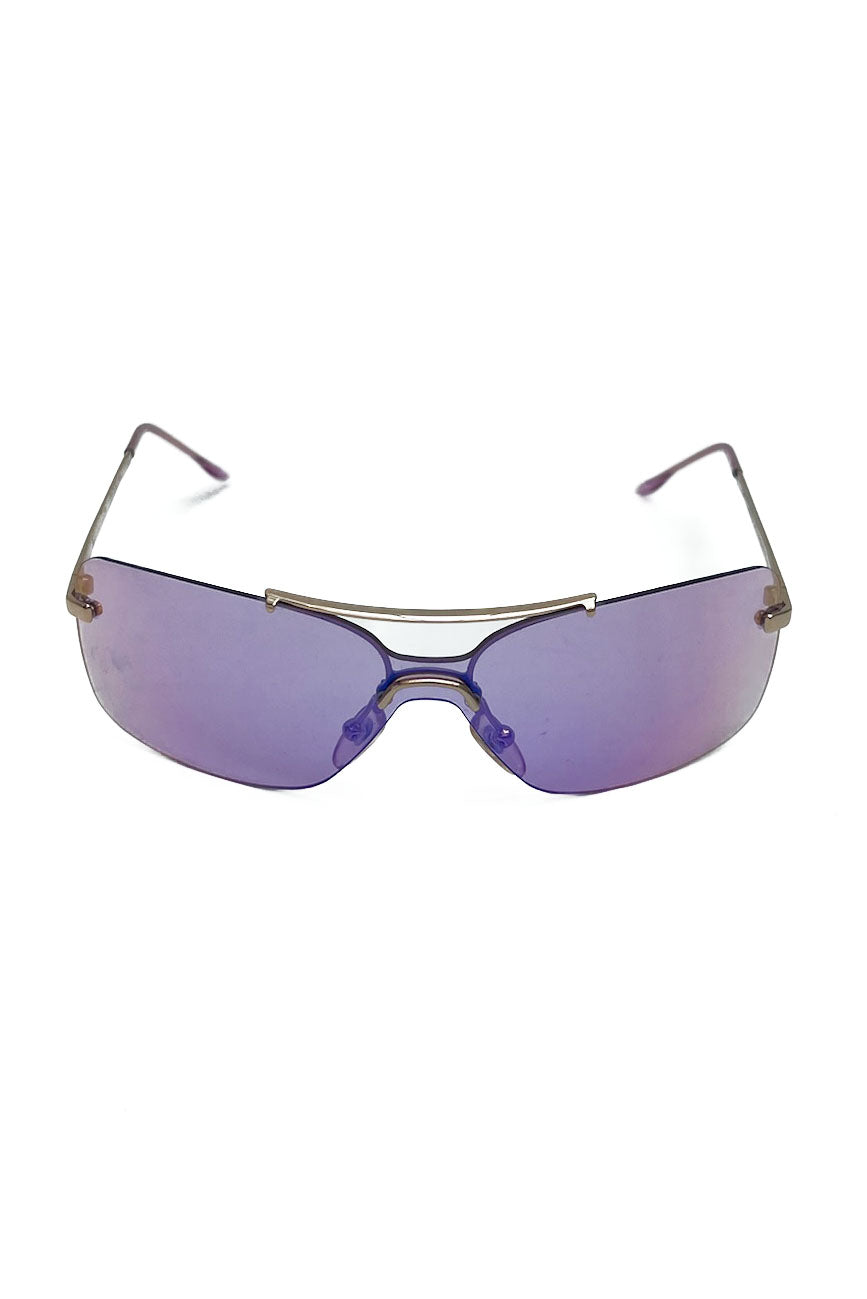 Vintage Purple & Gold Mini Motard Sunglasses