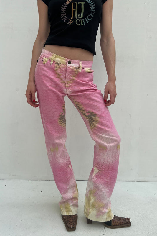 Vintage Pink Reptile Pants