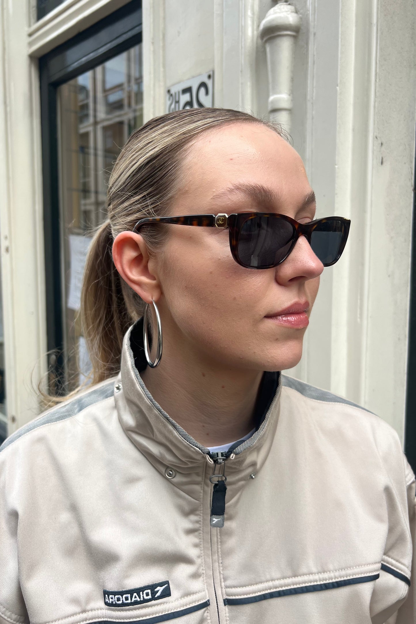 Vintage Tortoise Tiny CC Simple Sunglasses