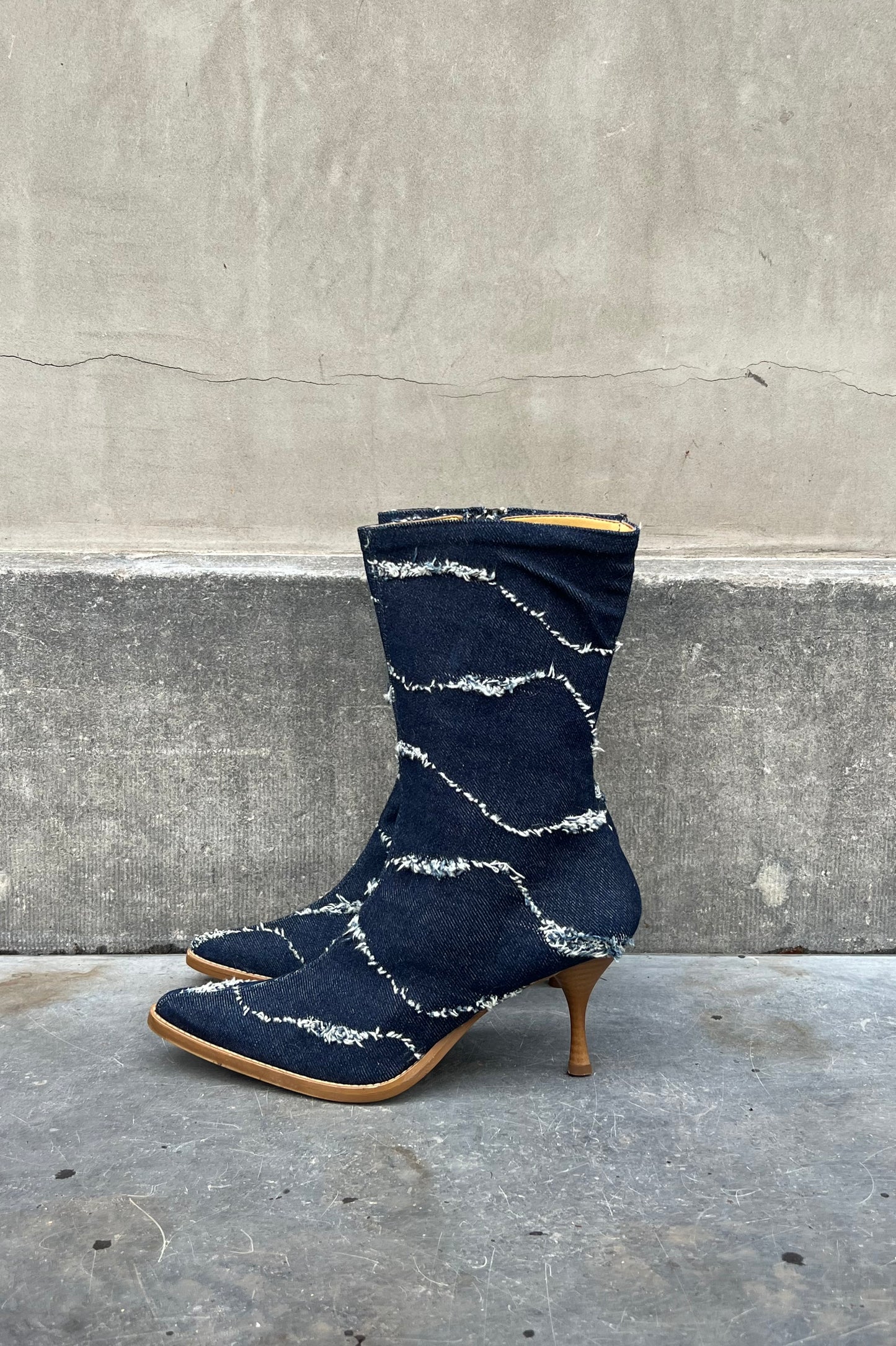 Vintage Denim Boots 39
