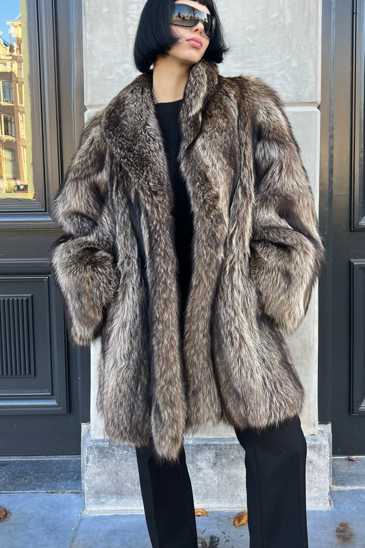 Vintage Brown Fur Coat