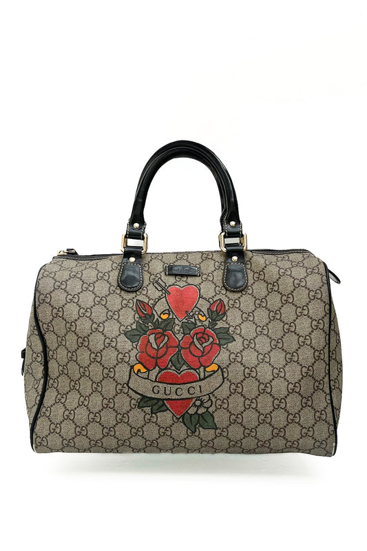 Vintage Tattooo Heart Joy Boston Bag