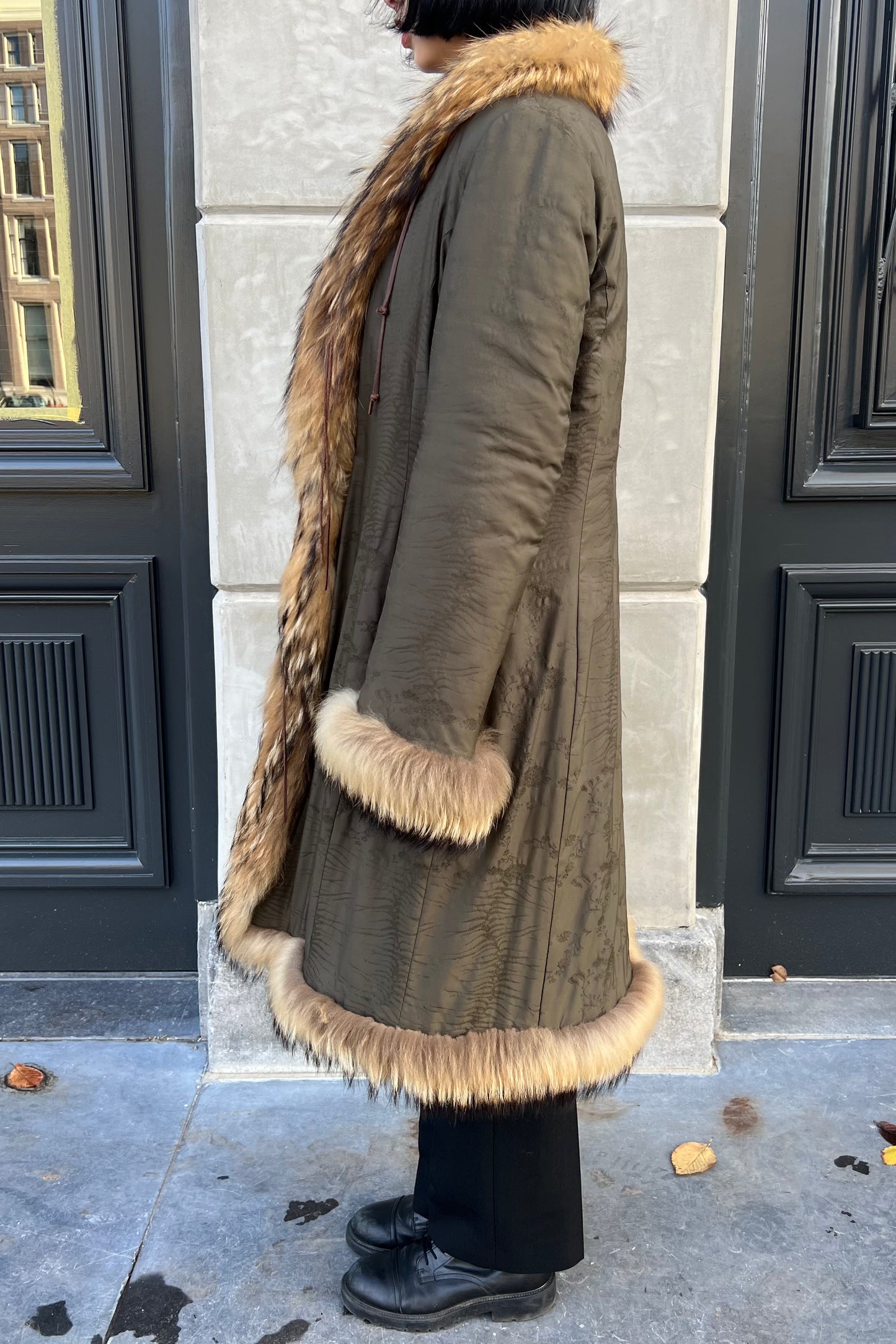 Vintage Fur Trims Reversible Coat