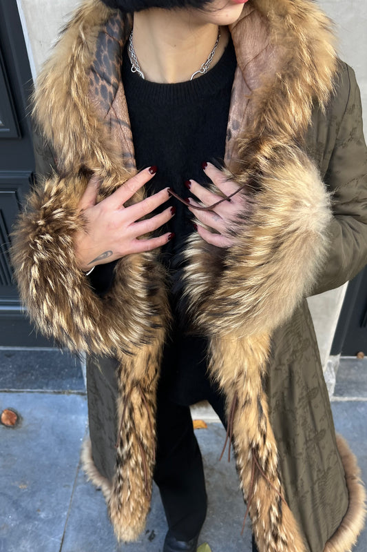 Vintage Fur Trims Reversible Coat
