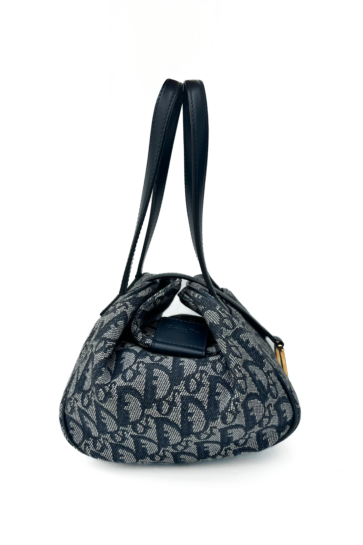 Vintage Navy Trotter Golden D Pouch Bag