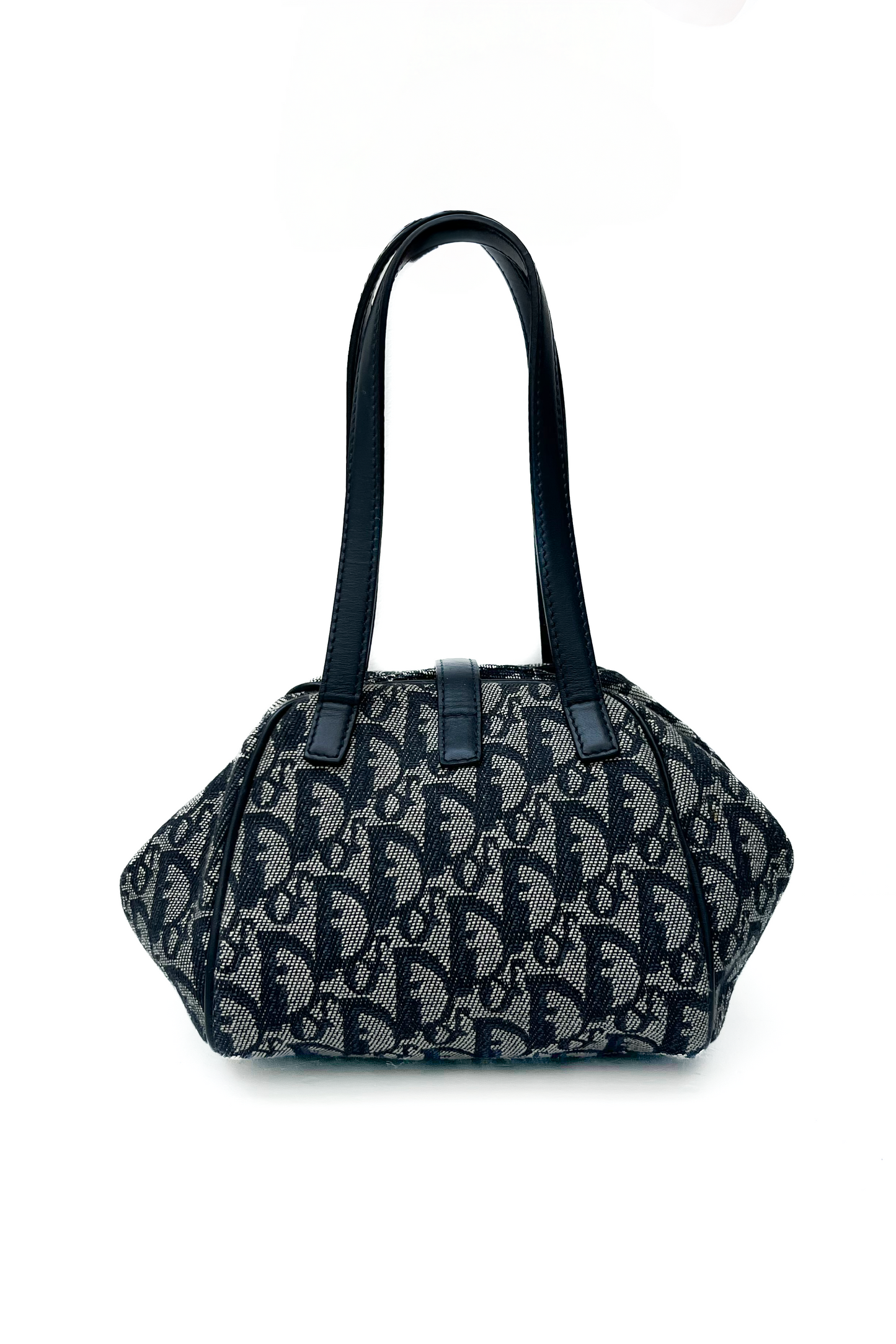 Vintage Navy Trotter Golden D Pouch Bag