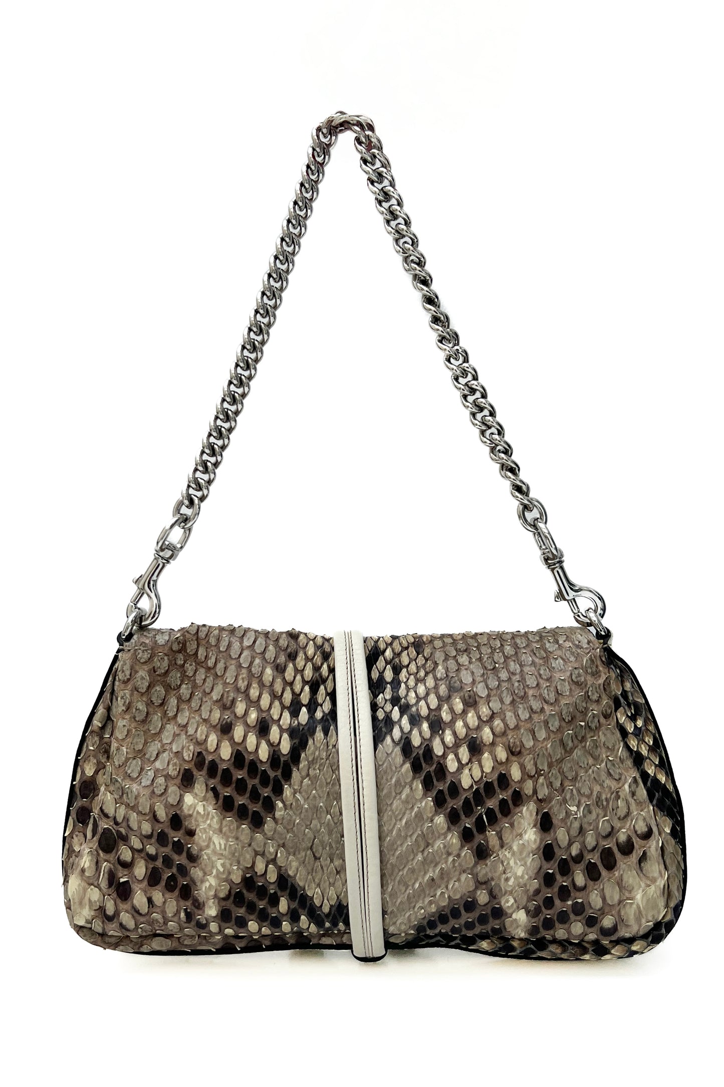 Vintage Python Bamboo Croisette Pochette