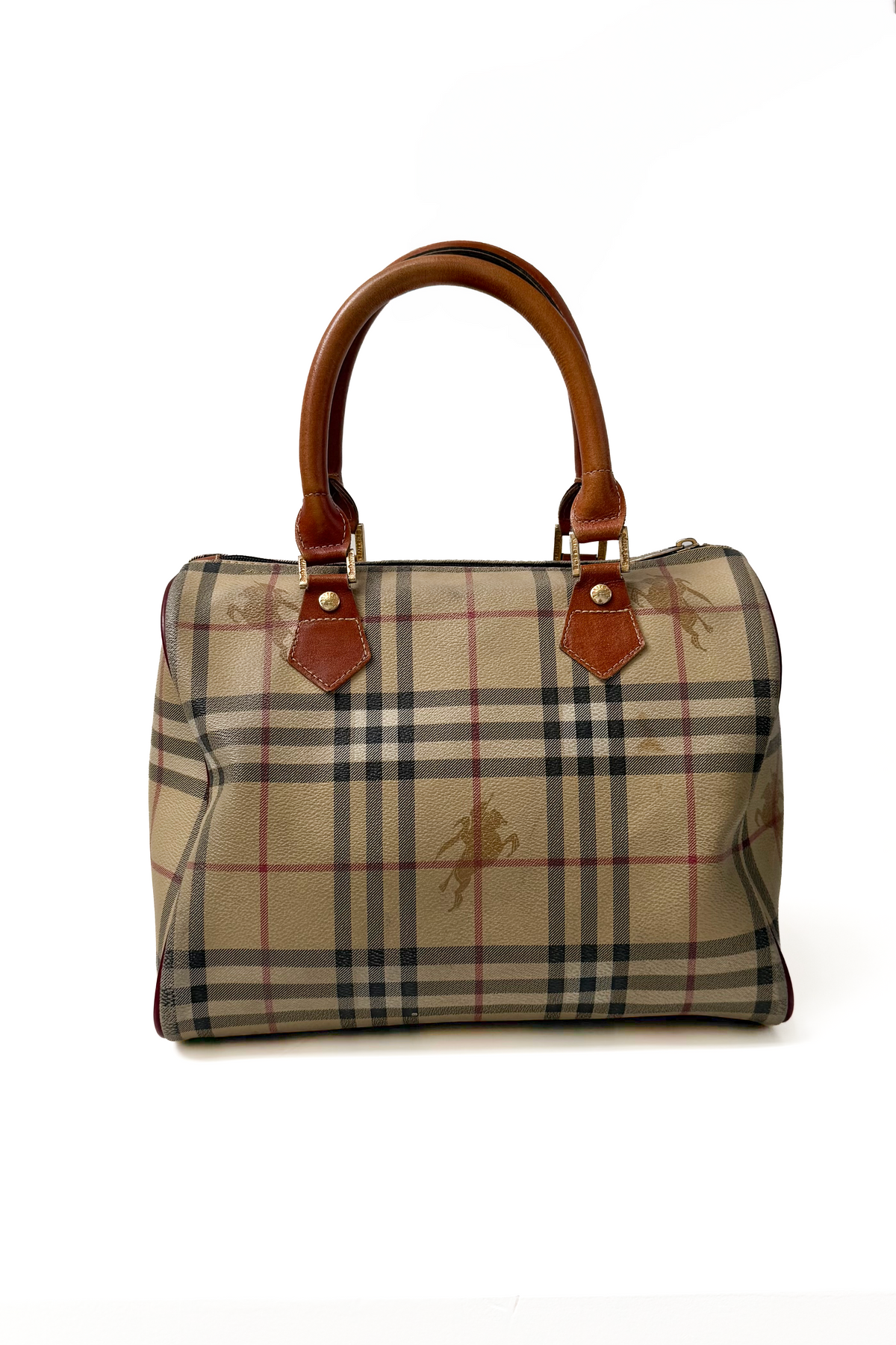 Vintage 90s Nova Check Boston Bag